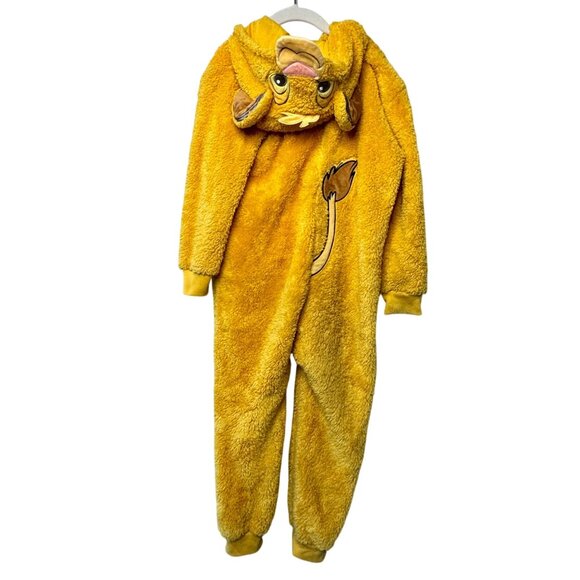 DISNEY STORE Simba Costume Pajamas Kids 5-6 The Lion King Cozy Onesie Halloween - Picture 3 of 10